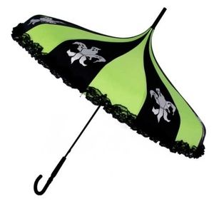 Black & Green Pagoda Parasol Umbrella